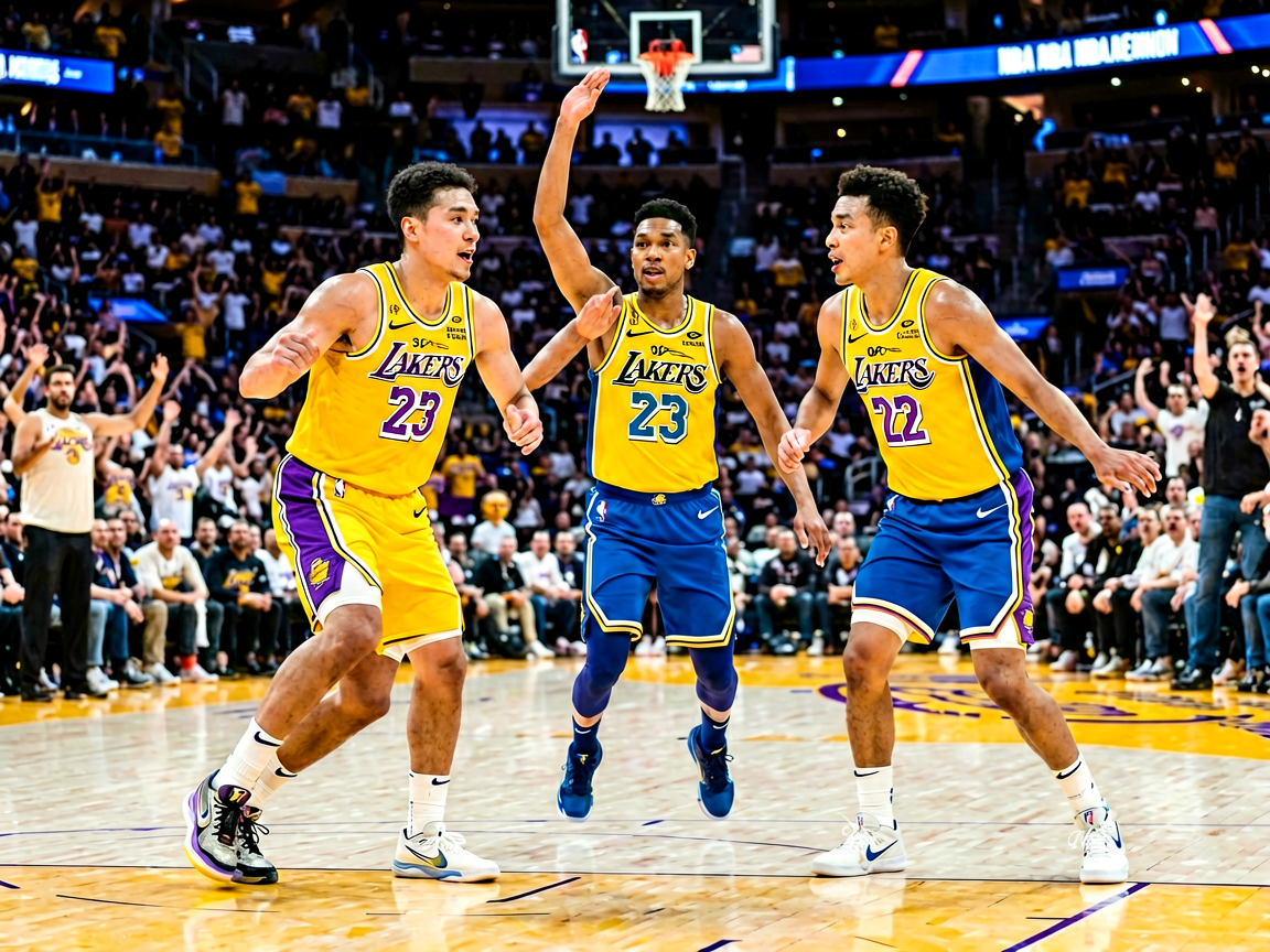 谈球吧NBA湖人vs勇士比赛集锦配图